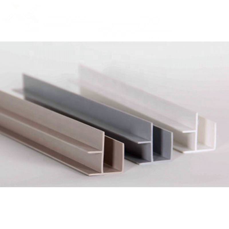 Plastic Extrusion Profiles U F H Typed Pvc Decoration Corner Tile Trims For Slatwall Panel